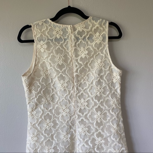 NWOT Anthropologie Pim + Larkin Cream Lace Flower Design Sleeveless Dress - Picture 10 of 12